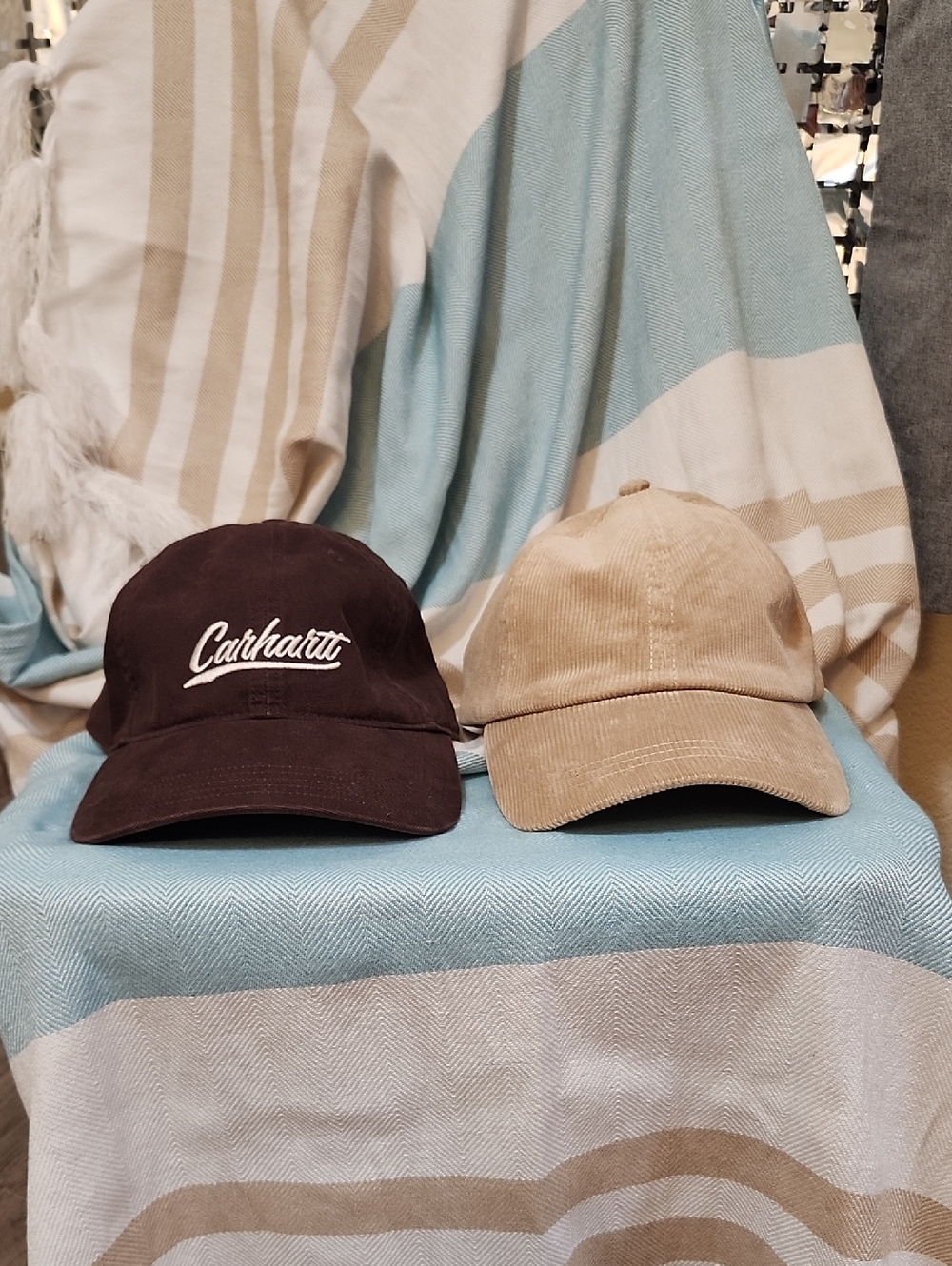 Womens Maroon Carhartt Hat And Corduroy Hat No Name Brand Bundle